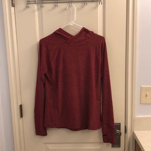 Oiselle Lux Hoodie in Crimson